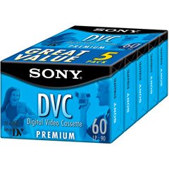 Sony DVC-60 PR/5 Premium Minidv Videocassette (5-Pack)
