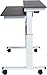 Stand Up Desk Store Split Top Electric Adjustable Height Standing Desk with Monitor Shelf (Black Frame/Matte Black Top, 60