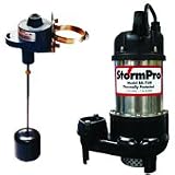 StormPro 3/4 HP Cast Iron Stainless Steel Sump Pump w/ Adjustable Vertical Float - BA-75M