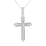 31F2ALNBpPL. SL160  10k White Gold Diamond Cross Pendant (1/4 cttw, I J Color, I1 I2 Clarity), 18