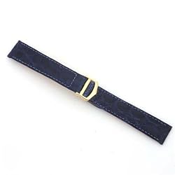 Blue Genuine Crocodile Strap 18mm
