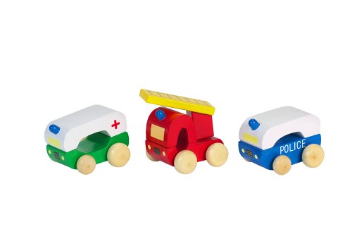 Childrens Toyshop  Toys : Set of 3 First Emergency Vehicles