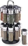 Spice Rack Carousel - 16 Spices (Chrome/Black) (14