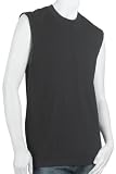 Soffe Men's Classic 100% Cotton Sleeveless T-Shirt, Black, X-Large