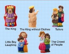 Childrens Toyshop  Third Party New : Emperor's New Clothes Finger Puppet Set
