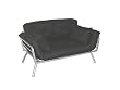 Mali Flex All Black Futon with Cushions By Elite Furniture