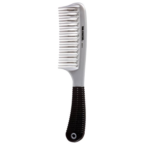 Tool Structure Detangling Comb With Rubber Grip