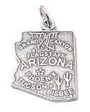 Sterling Silver Arizona Charm