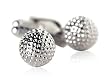 Novelty Golf Ball Golfer Silver Cufflinks with Presentation Box
