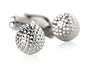 Golf Ball Golfer Silver Cufflinks