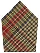 Durable Flat Weave 100% Cotton Cream and Dark Green Plaid Napkins 22x22 Inches Set of Six