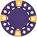 Clay Composite Tri Color Diamond Suited Poker Chips 25 11.5 gram Purple Poker Chips