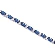 14K White Gold Sapphire and Diamond Bracelet