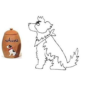 Border Collie Whine Treat Jar by Zeppa