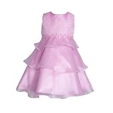 Baby Fancy Dress - Pink Layered Organza Dress (12M, 24M)