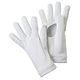 Coolibar UPF 50+ Full-Finger Gloves - Sun Protection (Large / X-Large - White)