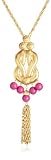 Trina Turk Jewelry Luxor Gold Plated and Pink Necklace