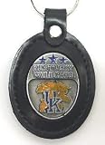 Kentucky Wildcats Large Leather & Pewter Key Fob