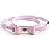 TopTie Thin Waist Belt Cute Bow Buckle WHITE