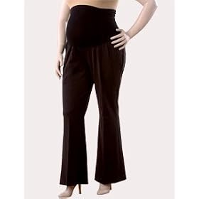 Motherhood Maternity: plus size secret fit belly(tm) ponte maternity pant