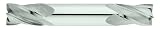 Niagara Cutter Csd430 Solid Carbide End Mill, Titanium Nitride Tin, 4-Flute, 30 Degree Helix Angle, Center Cutting, Double End, 1/2  Cutting Lg,  1/4Cutting Dia