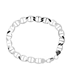 Solid Sterling Silver Mariner Link Bracelet