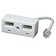 Male RJ11 to Dual UK BT Socket Telephone Adapter