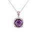 14K White Gold Pink Sapphire and Amethyst and