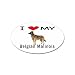 I Love My Belgian Malinois Oval Magnet
