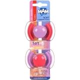 2-Pack MAM Soft Rim Silicone Orthodontic Pacifiers