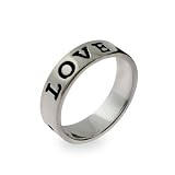 Eve's Addiction Love Sterling Silver Friendship Ring