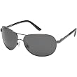 Suncloud Optics Aviator Metal Alloy Frames Polarized Designer Sunglasses w/ Free B&F Heart Sticker - Gunmetal/Gray