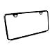 Slim Black Steel License Plate Frame with 2 Holes, Lifetime Warranty
