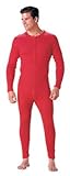 Mens Long Sleeve Union Suit, Red, 6453 (Size L) Mens Long Sleeve Union Suit, Red, 6453 (Size L)