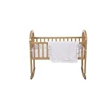 Heavenly Soft Three Piece Minky Dot Cradle Set Color: White