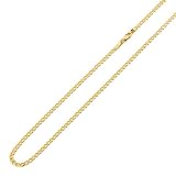 14K Yellow Gold 2.8mm Light Mariner High Polish Finished Chain Necklace with Lobster Claw Clasp - 26