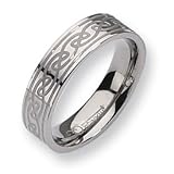 Titanium Celtic Knot 6mm Satin and Polished Band TB204-8