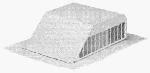 Air Vent #85285 White Aluminum Slant Roof Vent