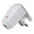 USB Mains Adaptor 'White' for Amazon Kindle 3 4 & Touch, Fire, Sony eBook, Kobo Wireless & Touch, BlackBerry, Samsung, HTC, iPad, Mobile Phones, PDA's, TomTom, Navman, Garmin and Digital Cameras etc