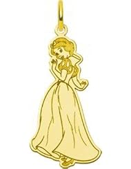 Gold Plated SS Disney Princess Snow White Charm 30mm