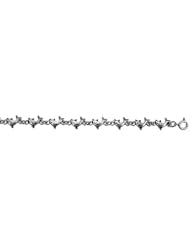 Sterling Silver Dolphin Charm Bracelet, 1/4 inch wide