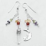 Power Place Earrings w/Crystal & Moon