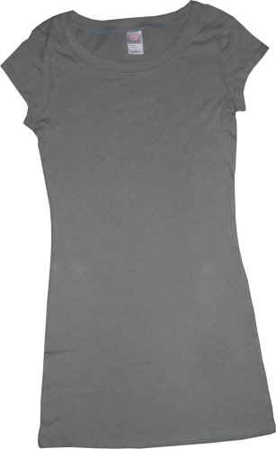 Unplugged Label for Green Jersey Cap Sleeve Tunic T-Shirt Tee