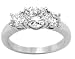 1.62Ct. Three Stone Platinum Certified Round Brilliant Diamond Engagement Ring