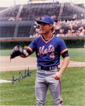 Signed Dykstra, Len (New York Mets) 8x10 Photo