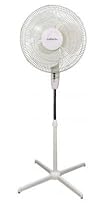 White 16" (40cm) Oscillating Pedestal (stand) Fan