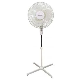 White 16" (40cm) Oscillating Pedestal (stand) Fan