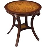 Traditional Accents 6002785 Evinora Accent Table - Hand Painted Tuscan Brown