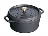 Staub Round Cocotte in Matte Black - 32cm/7.6 9-110-32-25