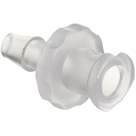 Value Plastics FTLL230-6  Female Luer Thread Style to 200 Series Barb, 1/8" (3.2 mm) ID Tubing, Natural Polypropylene, (25-Pack)